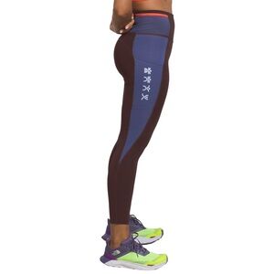 NEW The North Face Women Trailwear‎ QTM High-Rise 7/8 Tights Leggings Brown Blue